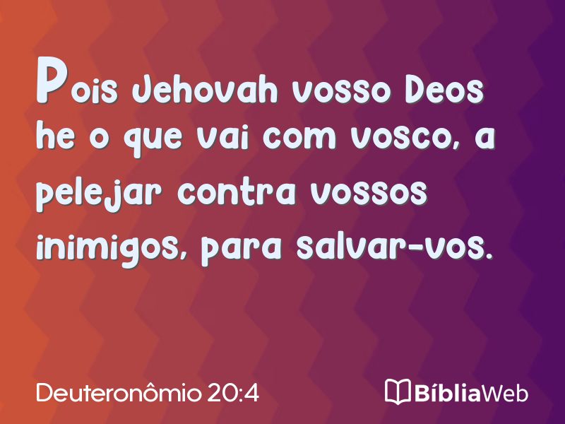 Deuteronômio 20:4 em imagem para compartilhar