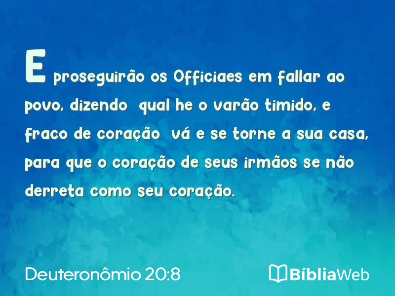 Deuteronômio 20:8 em imagem para compartilhar