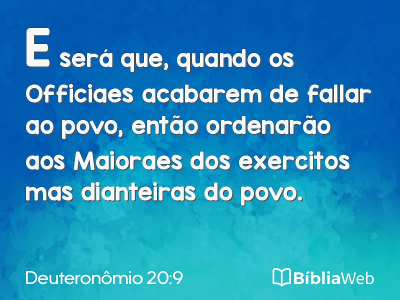 Deuteronômio 20:9 em imagem para compartilhar