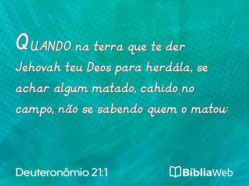 Deuteronômio 21:1 em imagem para compartilhar