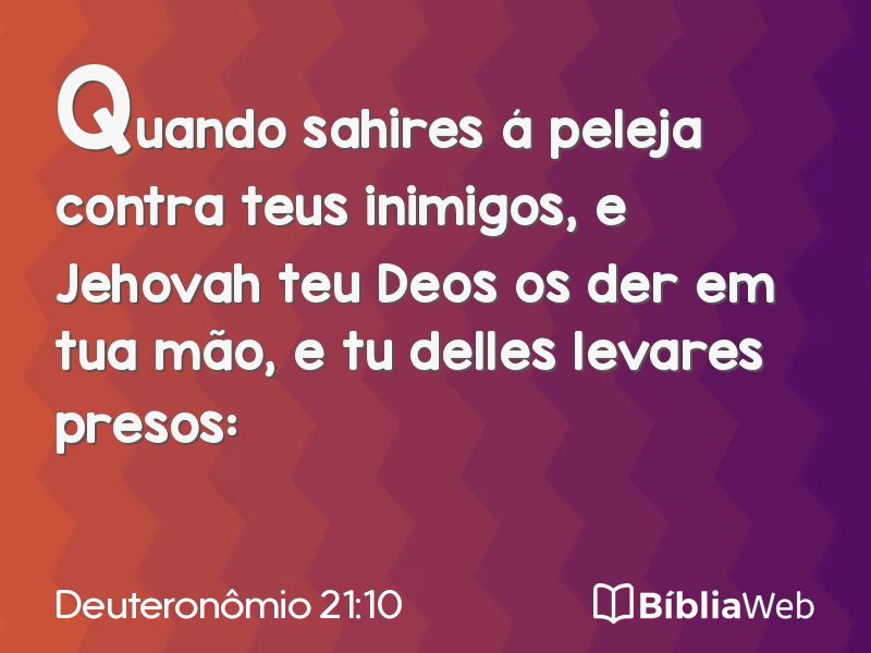 Deuteronômio 21:10 em imagem para compartilhar