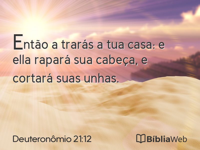 Deuteronômio 21:12 em imagem para compartilhar