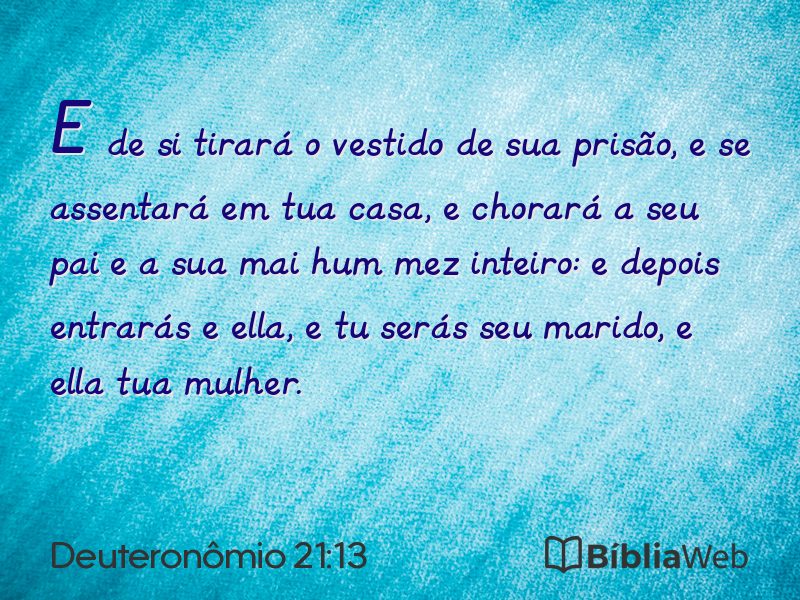 Deuteronômio 21:13 em imagem para compartilhar