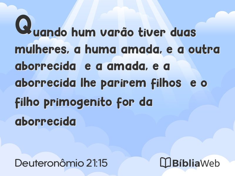 Deuteronômio 21:15 em imagem para compartilhar