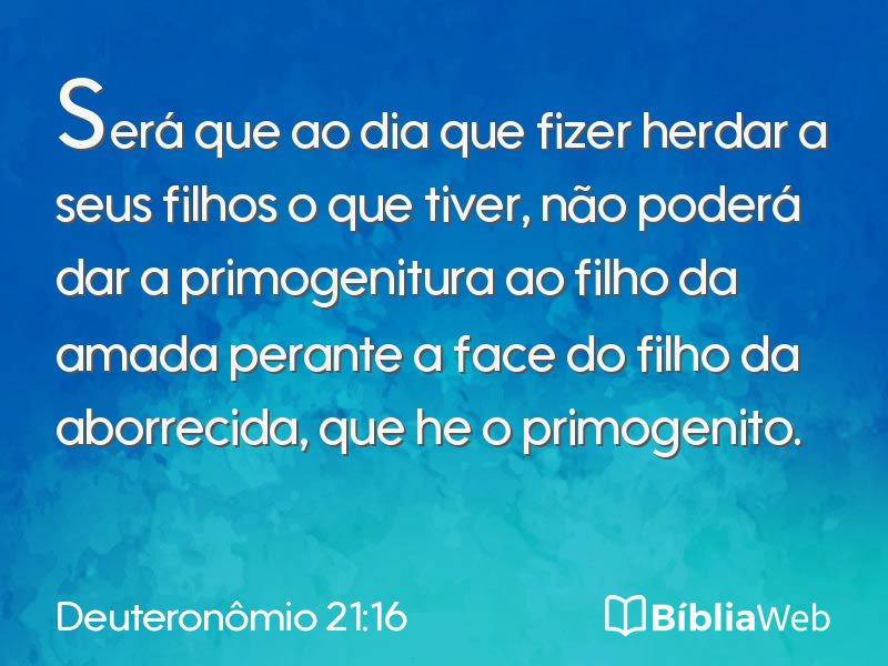 Deuteronômio 21:16 em imagem para compartilhar