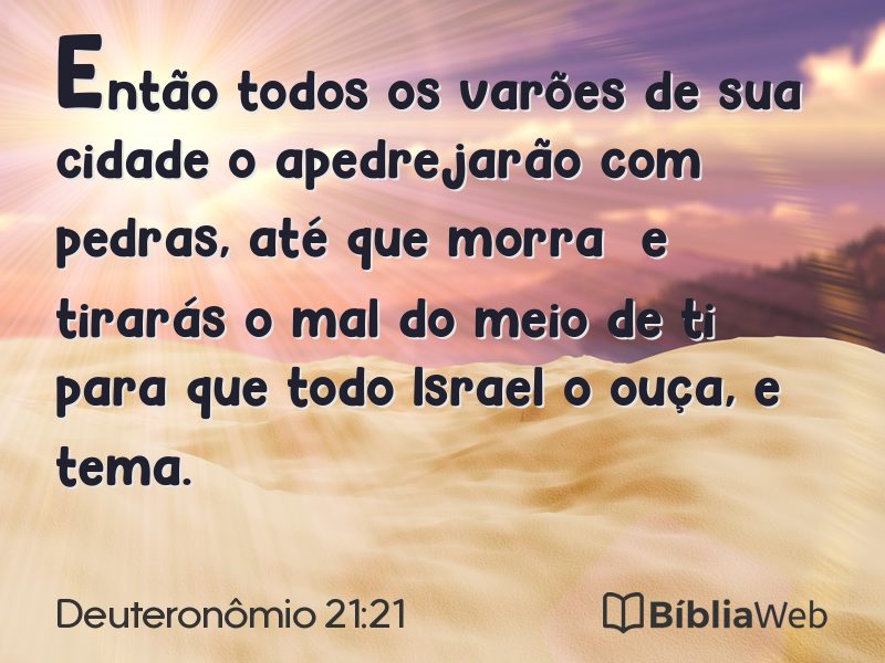Deuteronômio 21:21 em imagem para compartilhar