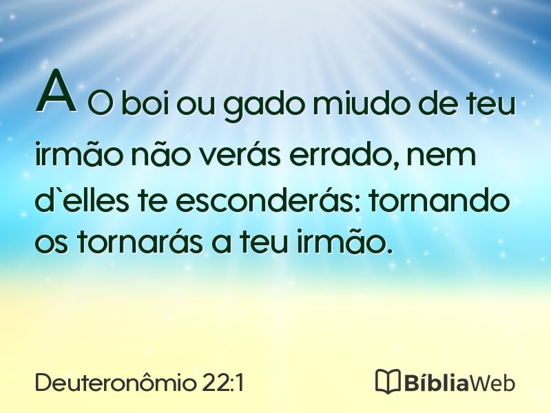 Deuteronômio 22:1 em imagem para compartilhar