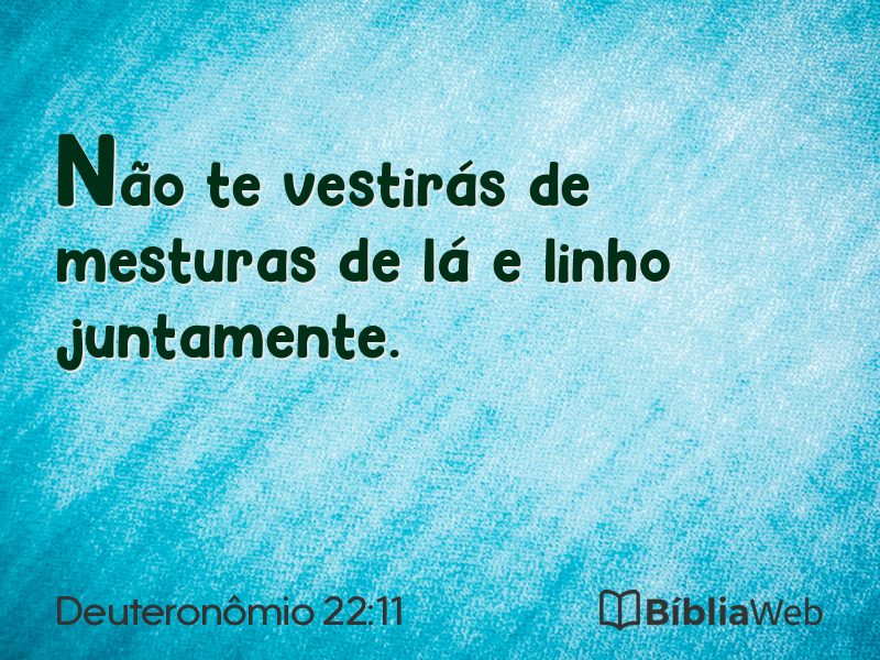 Deuteronômio 22:11 em imagem para compartilhar