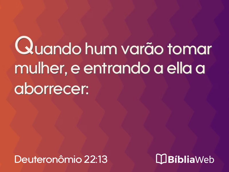 Deuteronômio 22:13 em imagem para compartilhar