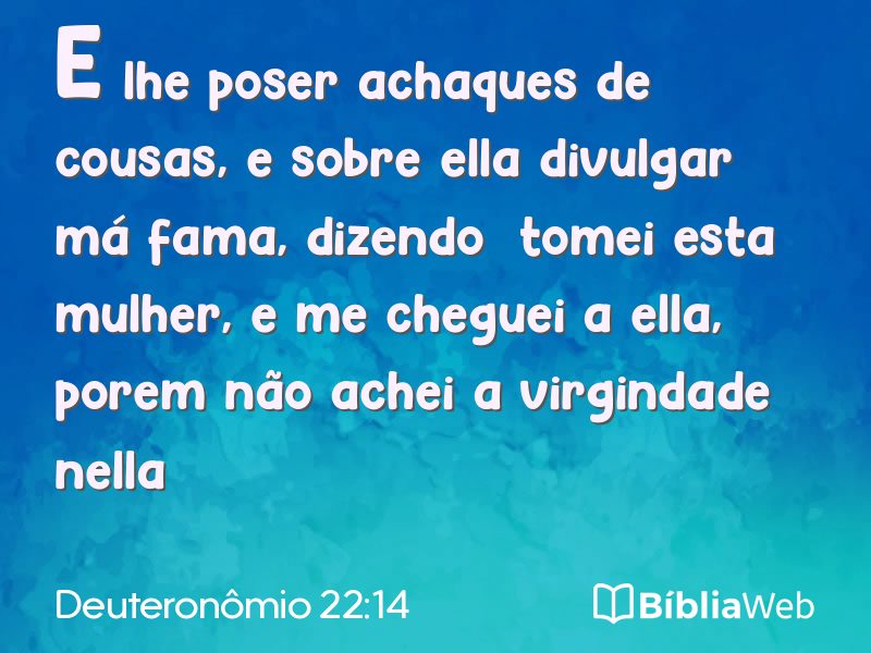 Deuteronômio 22:14 em imagem para compartilhar