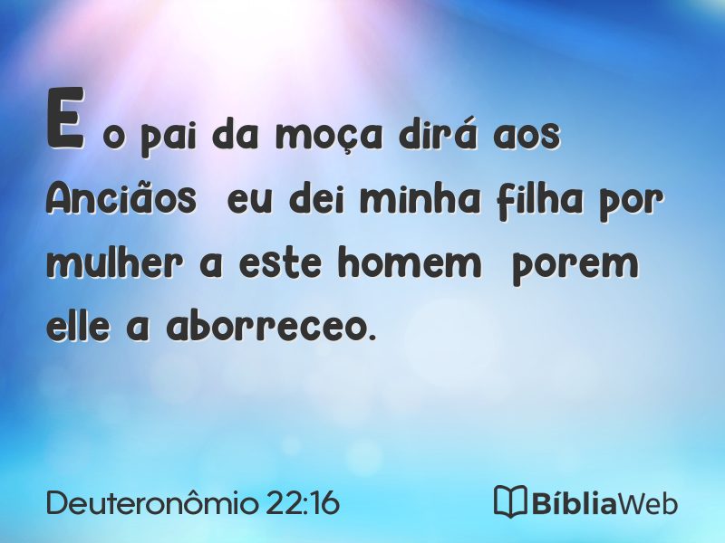 Deuteronômio 22:16 em imagem para compartilhar