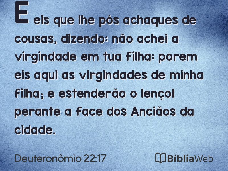 Deuteronômio 22:17 em imagem para compartilhar