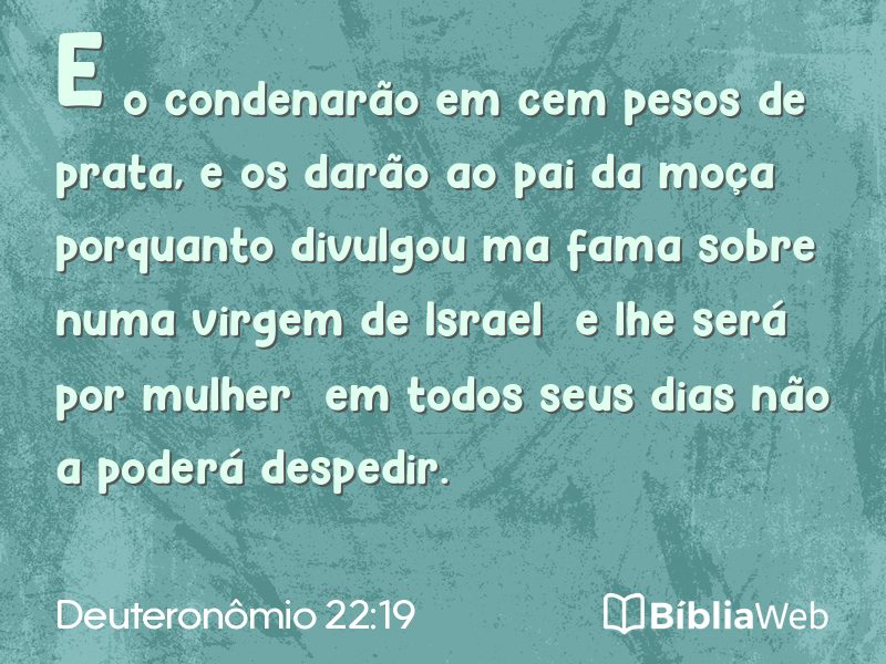 Deuteronômio 22:19 em imagem para compartilhar