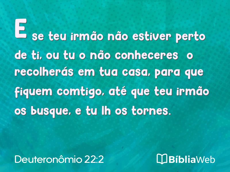 Deuteronômio 22:2 em imagem para compartilhar