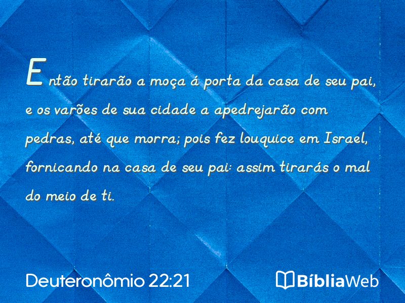 Deuteronômio 22:21 em imagem para compartilhar