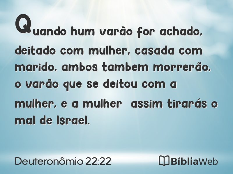 Deuteronômio 22:22 em imagem para compartilhar