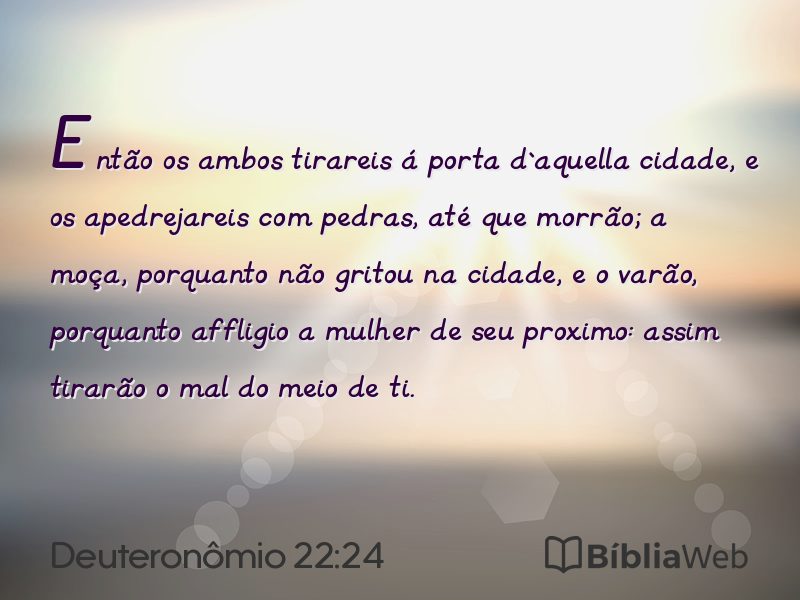 Deuteronômio 22:24 em imagem para compartilhar