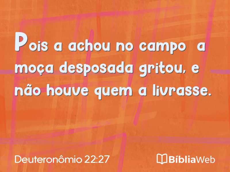 Deuteronômio 22:27 em imagem para compartilhar