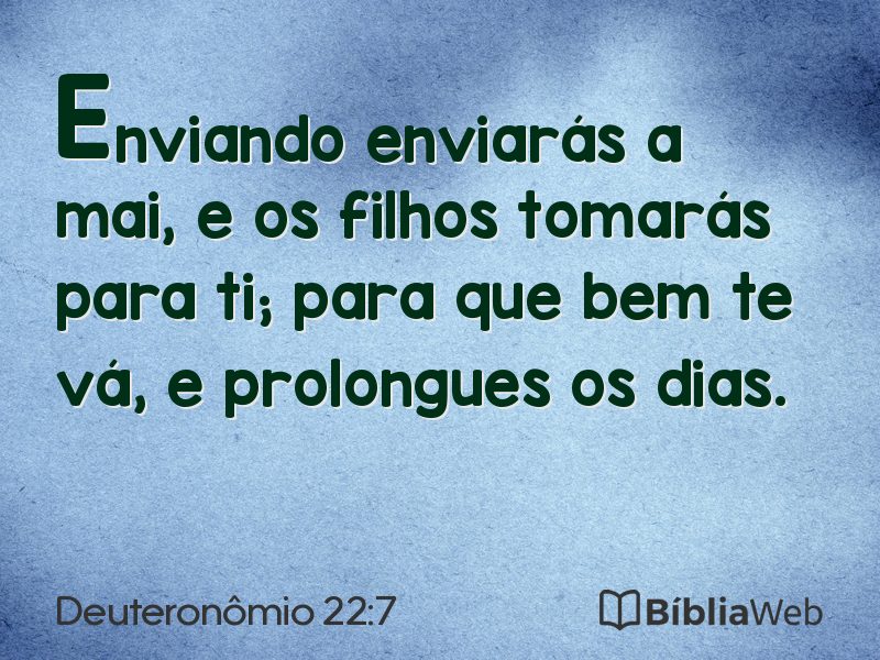 Deuteronômio 22:7 em imagem para compartilhar