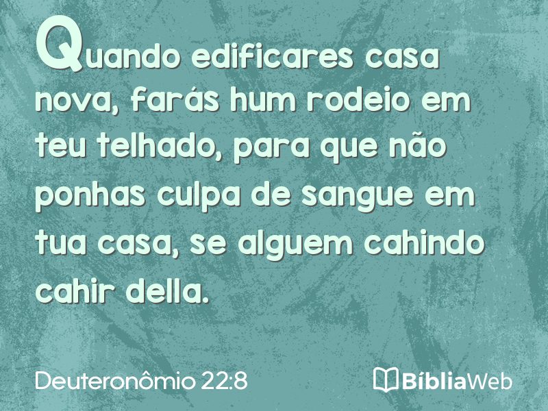 Deuteronômio 22:8 em imagem para compartilhar