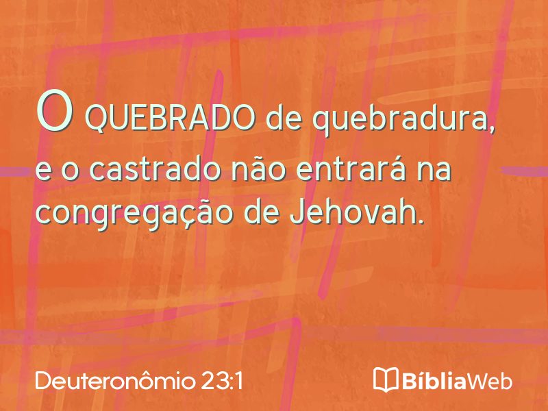Deuteronômio 23:1 em imagem para compartilhar