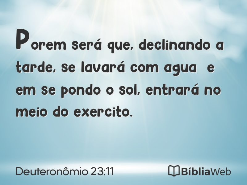Deuteronômio 23:11 em imagem para compartilhar