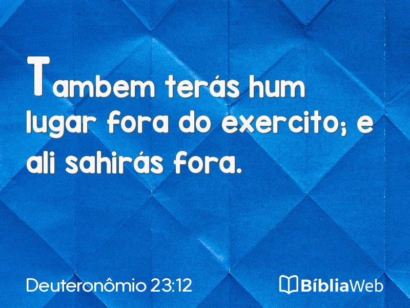 Deuteronômio 23:12 em imagem para compartilhar