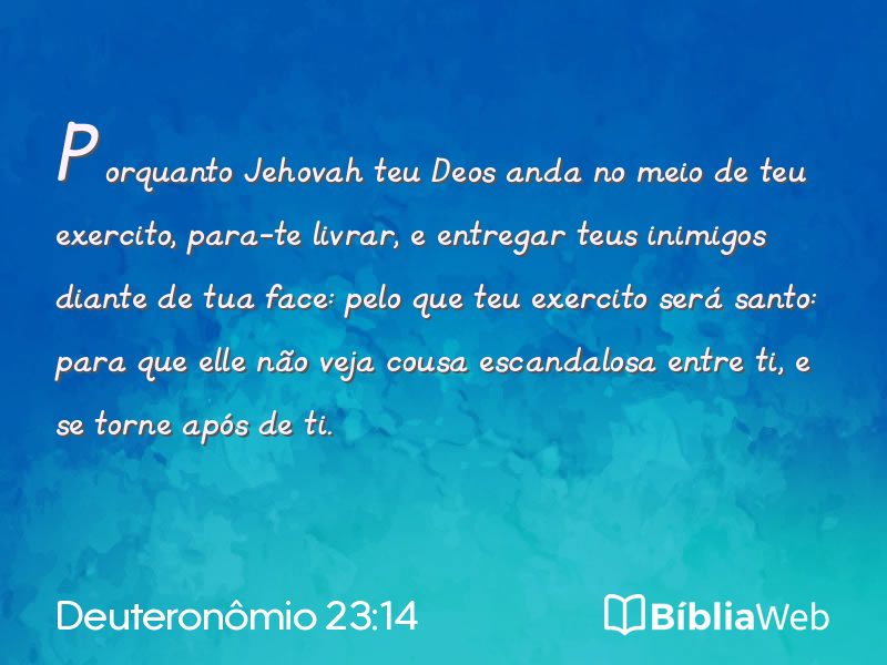 Deuteronômio 23:14 em imagem para compartilhar