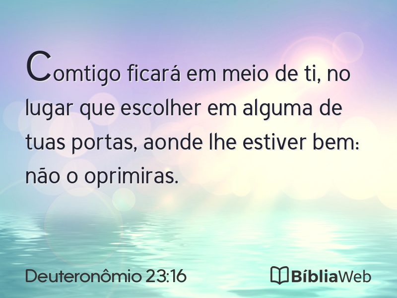Deuteronômio 23:16 em imagem para compartilhar