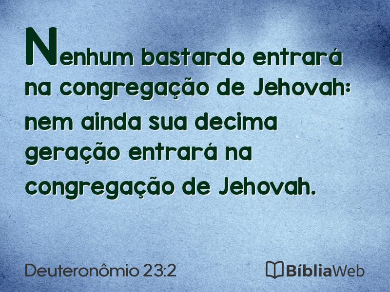 Deuteronômio 23:2 em imagem para compartilhar
