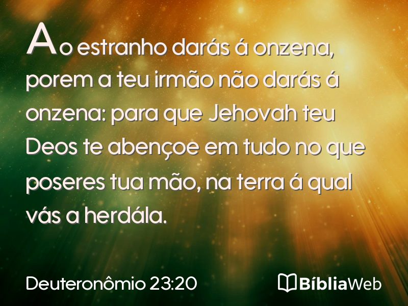 Deuteronômio 23:20 em imagem para compartilhar