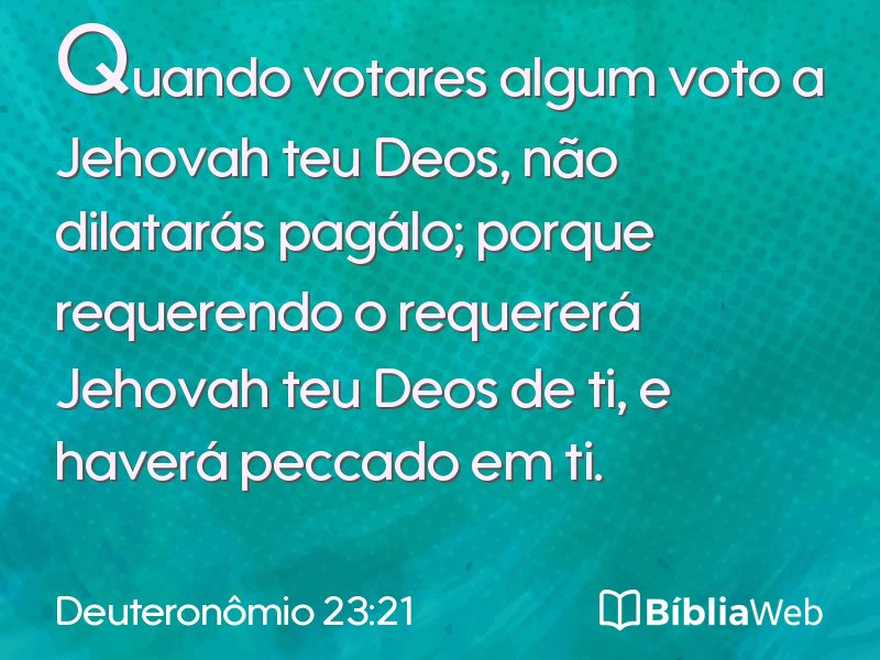 Deuteronômio 23:21 em imagem para compartilhar