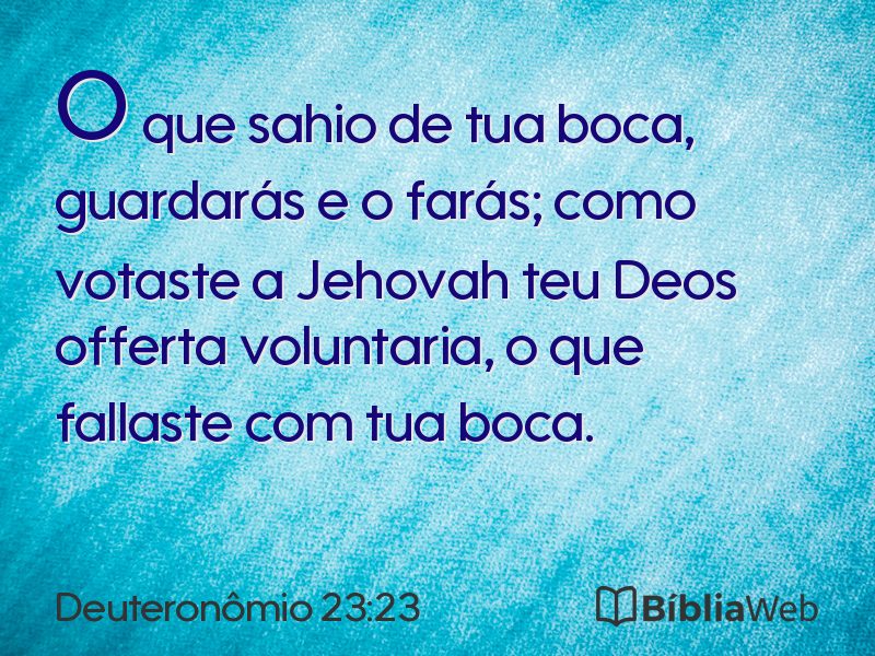 Deuteronômio 23:23 em imagem para compartilhar