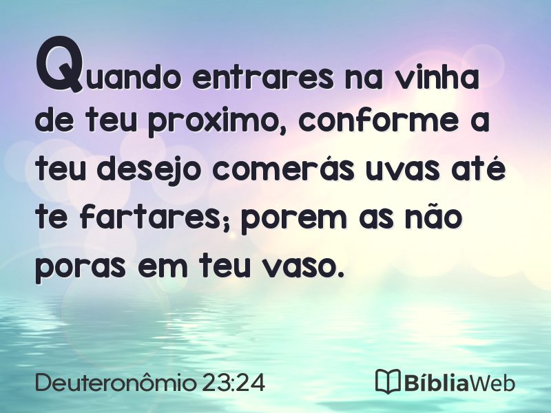 Deuteronômio 23:24 em imagem para compartilhar