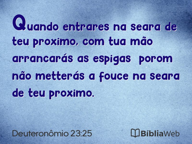 Deuteronômio 23:25 em imagem para compartilhar
