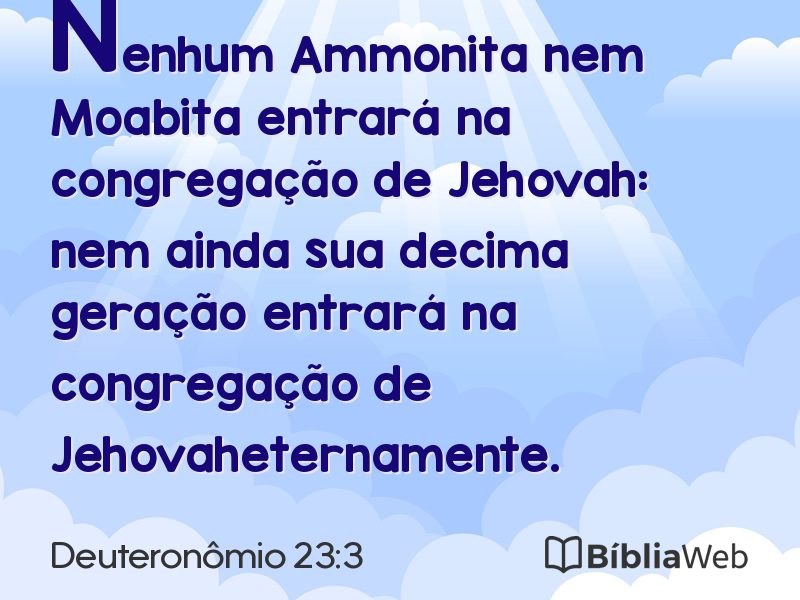 Deuteronômio 23:3 em imagem para compartilhar