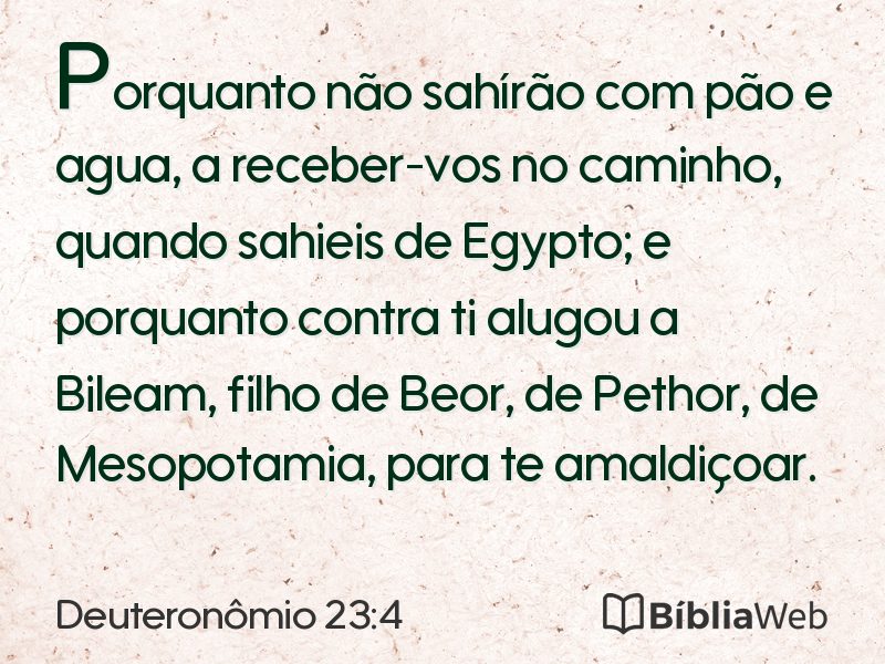 Deuteronômio 23:4 em imagem para compartilhar