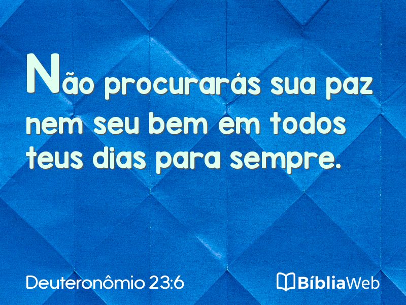 Deuteronômio 23:6 em imagem para compartilhar