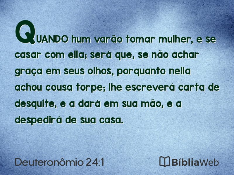 Deuteronômio 24:1 em imagem para compartilhar