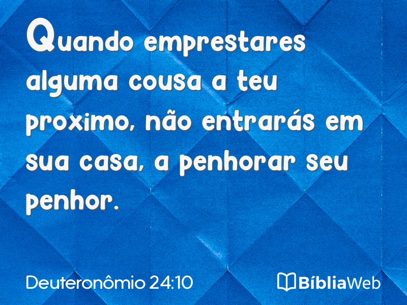 Deuteronômio 24:10 em imagem para compartilhar