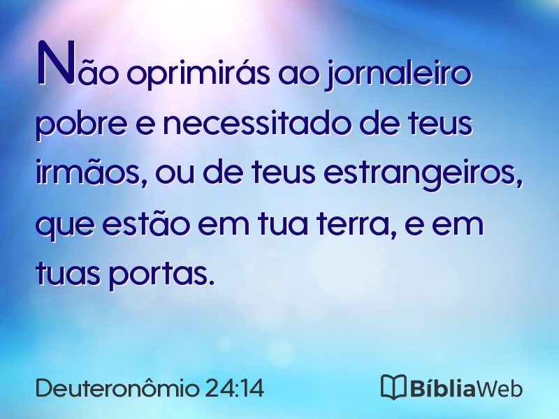 Deuteronômio 24:14 em imagem para compartilhar