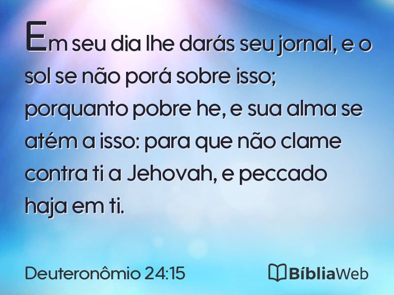Deuteronômio 24:15 em imagem para compartilhar
