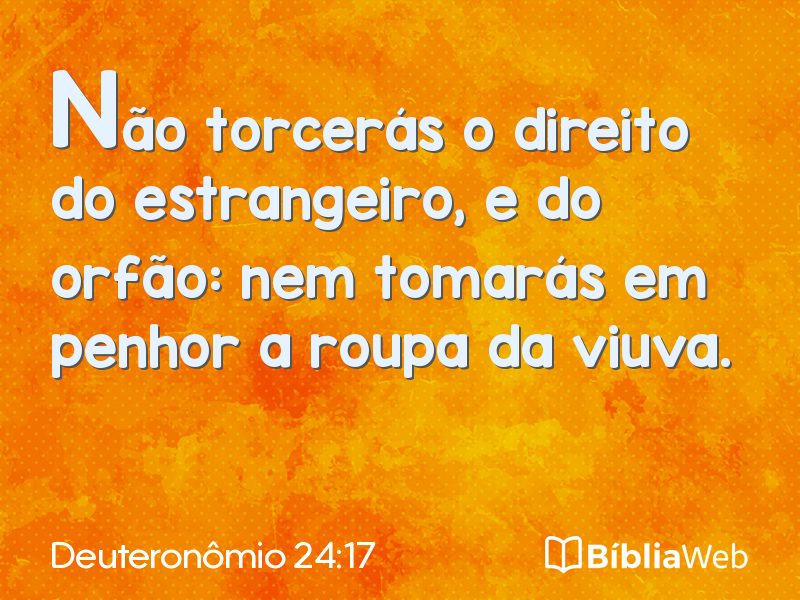 Deuteronômio 24:17 em imagem para compartilhar