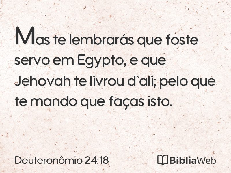 Deuteronômio 24:18 em imagem para compartilhar