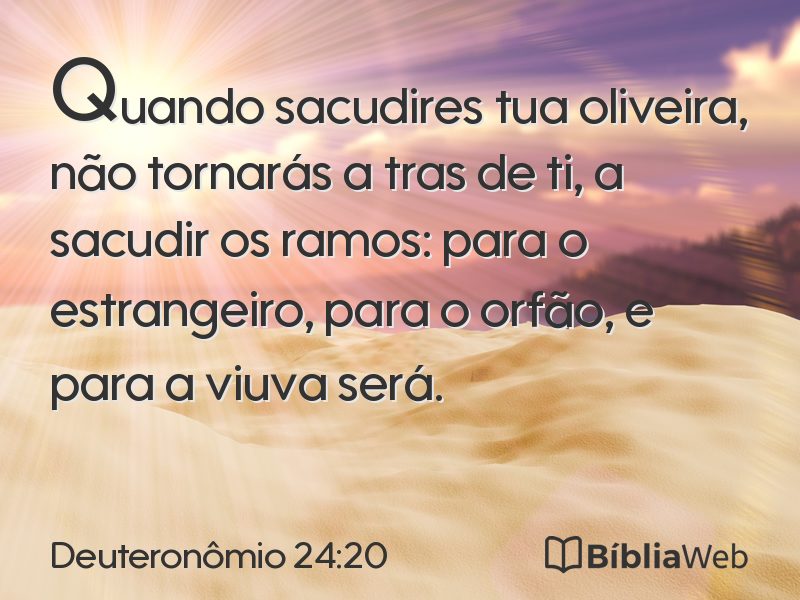 Deuteronômio 24:20 em imagem para compartilhar