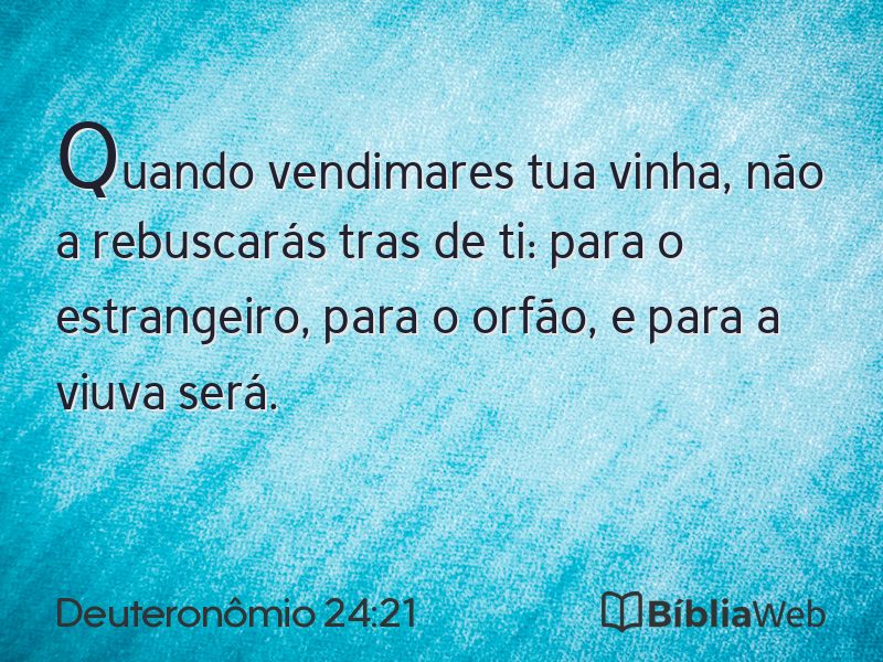 Deuteronômio 24:21 em imagem para compartilhar