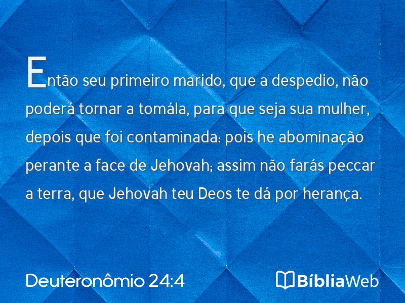 Deuteronômio 24:4 em imagem para compartilhar