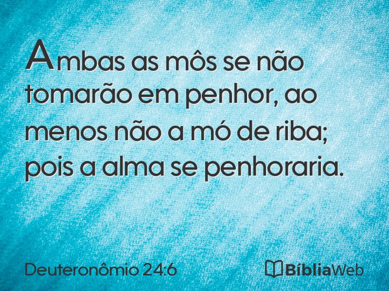 Deuteronômio 24:6 em imagem para compartilhar