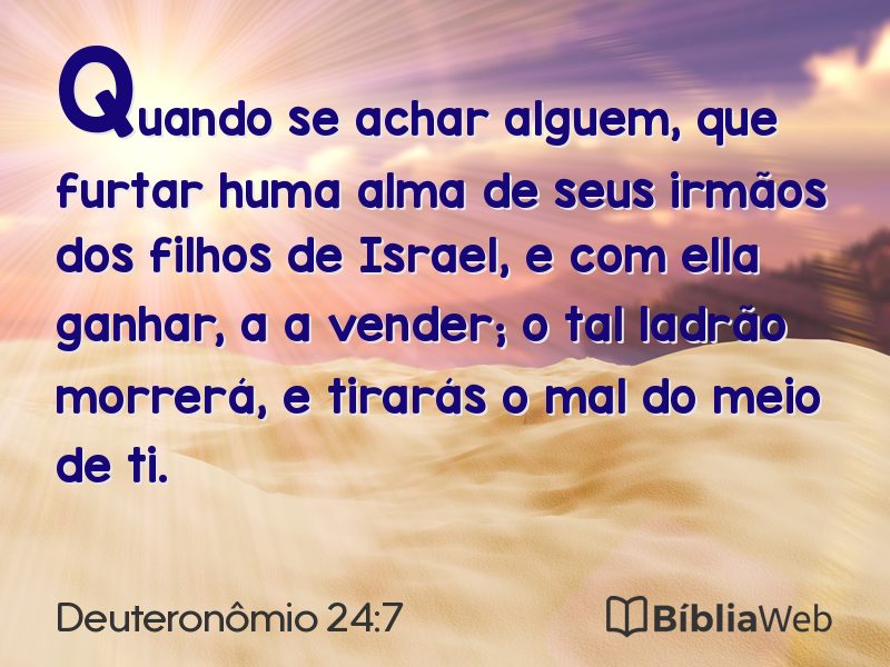 Deuteronômio 24:7 em imagem para compartilhar