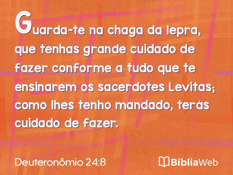Deuteronômio 24:8 em imagem para compartilhar